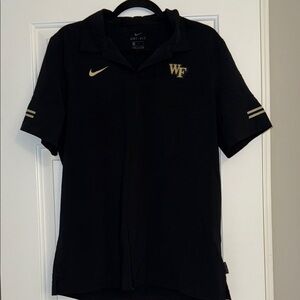 Nike Black and Gold Polo Shirt